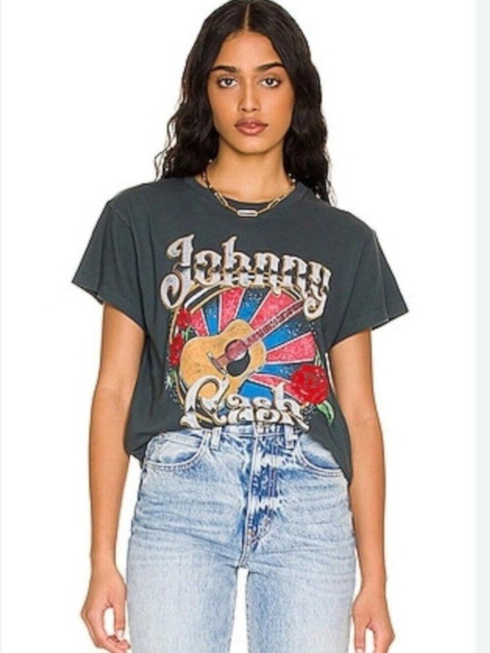 Daydreamer Johnny Cash Graphic Tee Boho Western Vintage Cotton